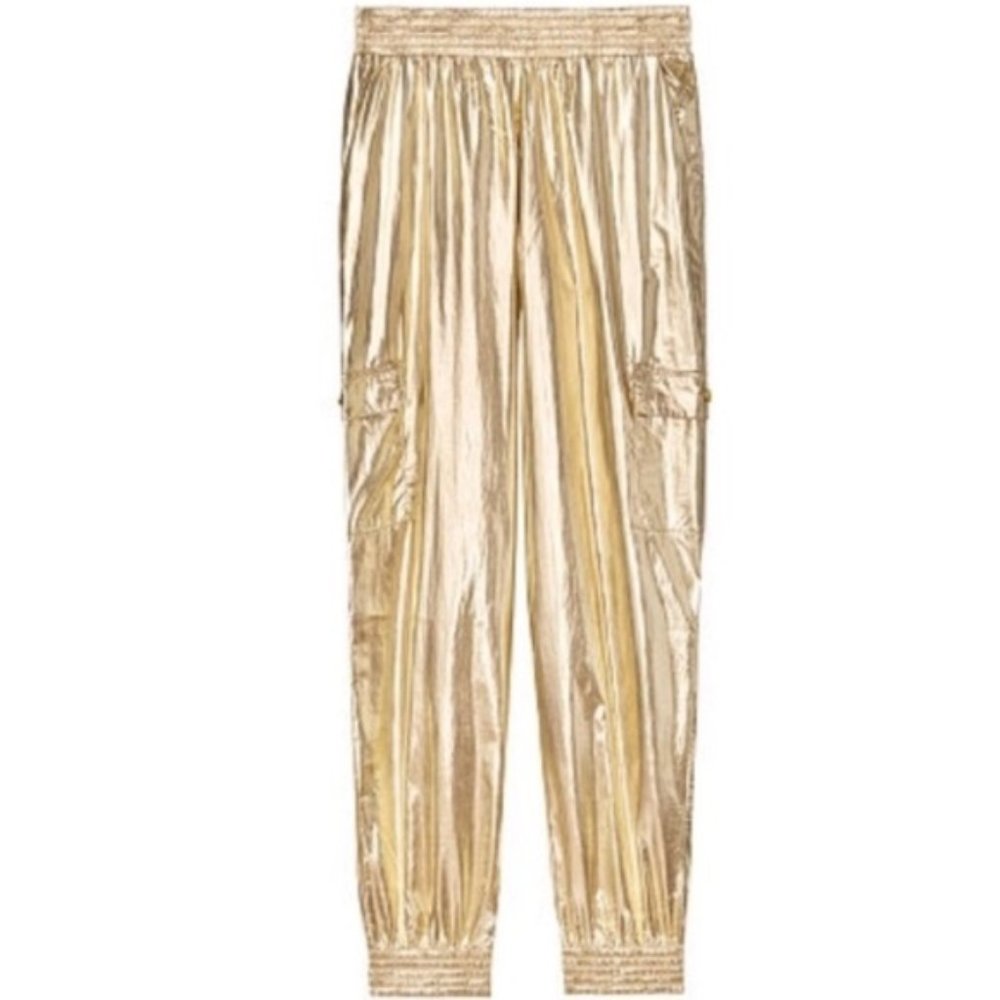 Victoria Secret Sport Cargo Metallic Gold Jogger - Picture 4 of 6